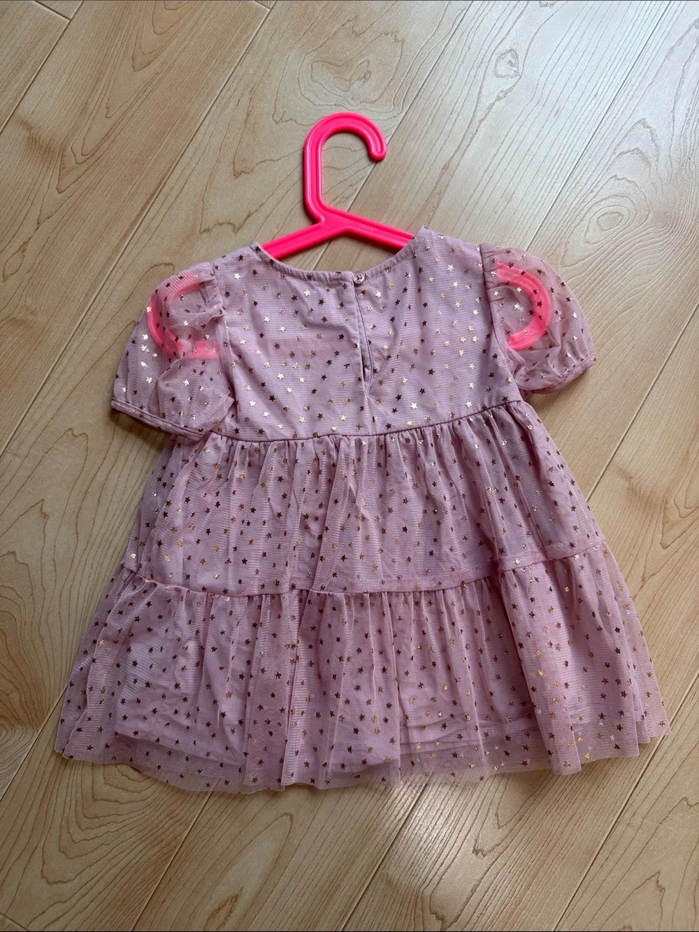 Baby GAP Toddler Girl Pink Tulle Star Print Layered Dress Size 18-24 months